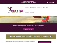 Tablet Screenshot of ankle-footspecialist.com